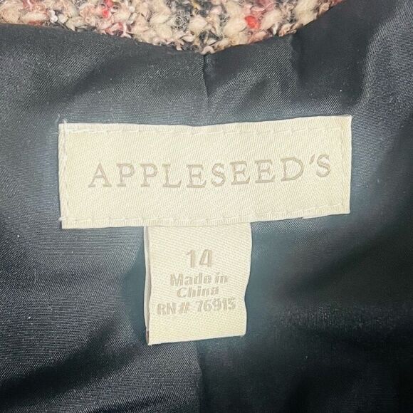 Appleseed's Womens Multicolor Full Zip Wool Blend Tweed Blazer Jacket Size 14 - Picture 4 of 6